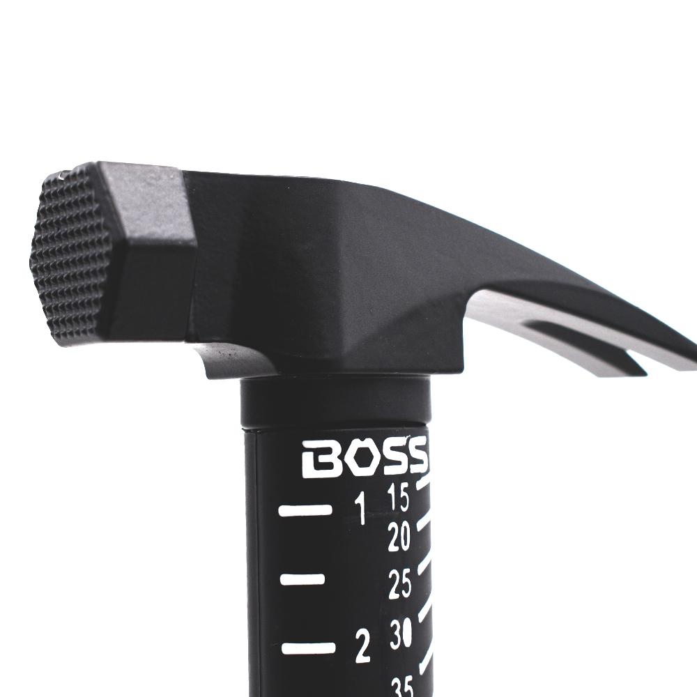 Straight Claw Hammer: Steel, Textured Grip, Fiberglass Handle, 18 oz Head  Wt, 15 in Overall Lg