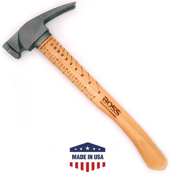 12oz. Titanium Hybrid Hammer | Hickory Handle - Boss Hammer Co.