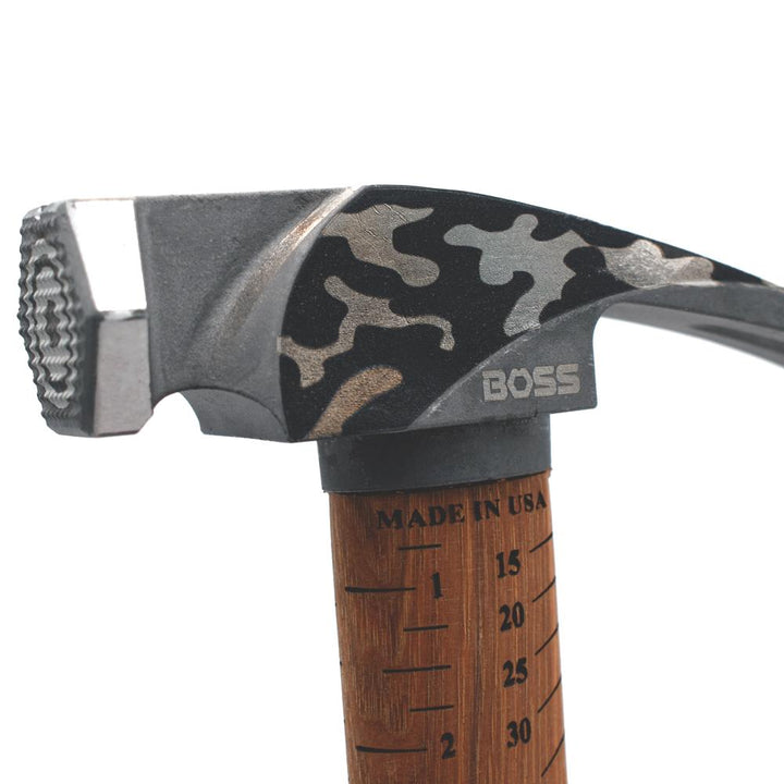 Boss Hammer Premium 4340 Steel Rip Claw Hammer with Tough Tennessee Hickory  Handle - 18 oz, Cerakote, Rip Claw Design, Milled Faced - BH18STHI16M