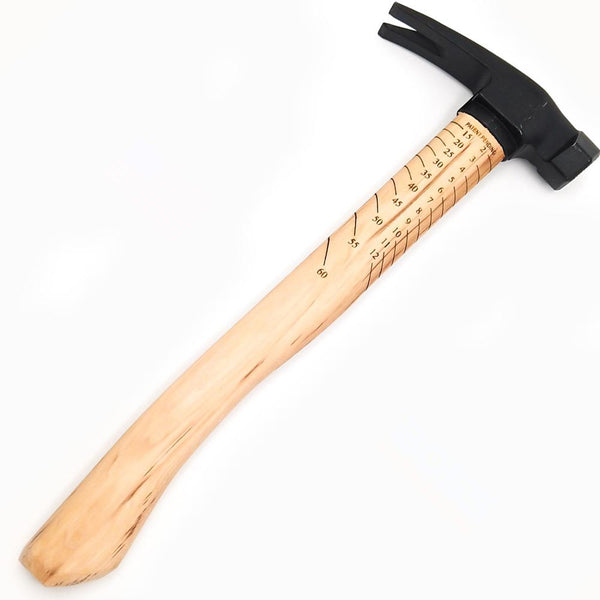 *METRIC* 18 oz. Steel Hybrid Hammer | Hickory Handle - Boss Hammer Co.